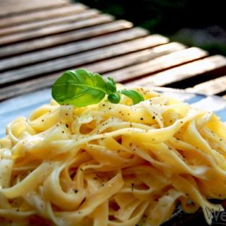 Tagliatelle an Gorgonzola-Sahne-Sauce