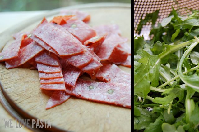 Salami e Ricotta con Rucola