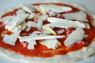 Pizza Brie e Pere ungebacken