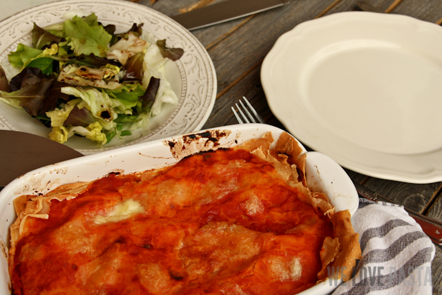 Tomaten-Mozzarella-Lasagne oder auch: Millefeuille von der Pasta