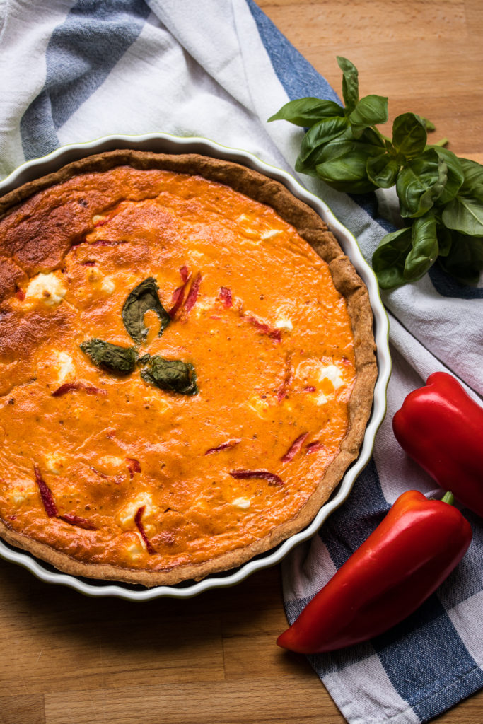 Tarte mit gerösteter Paprika und Ziegenkäse