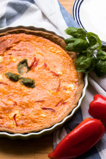 Tarte mit gerösteter Paprika und Ziegenkäse