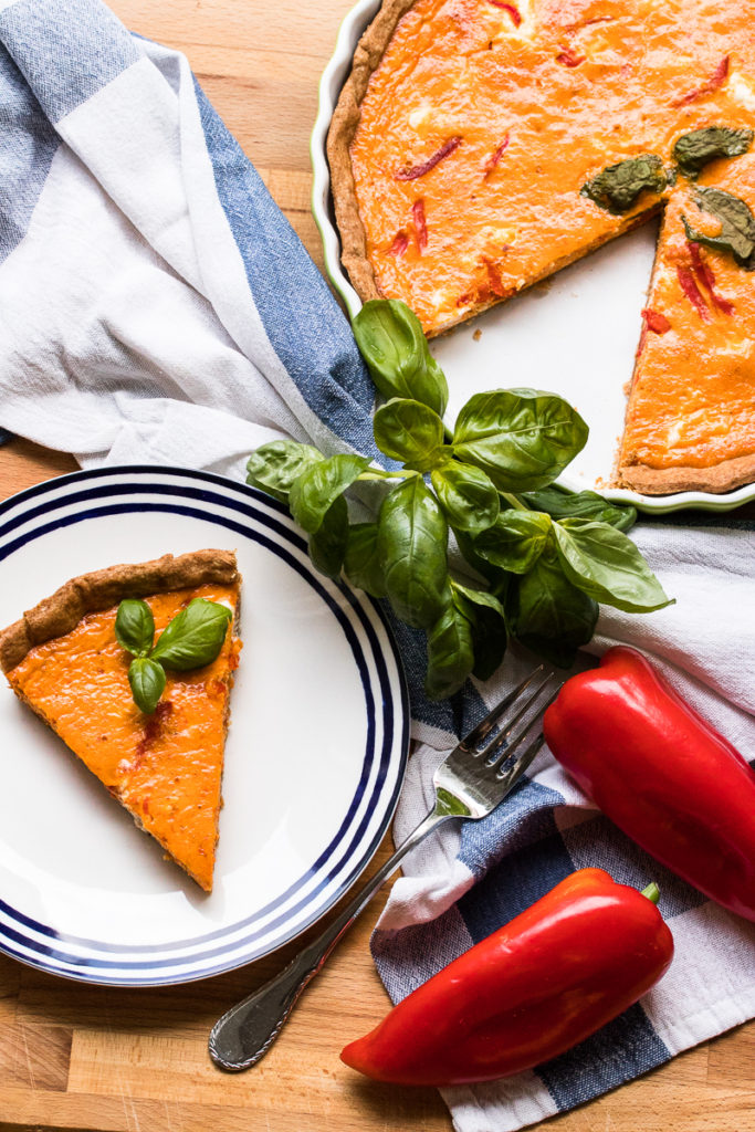 Tarte mit gerösteter Paprika und Ziegenkäse